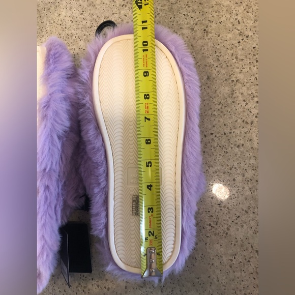 Forever 21 Plush Home Slippers Lavender Size L Soft Faux Fur New - Picture 7 of 12